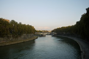 The Tiber just before sunset